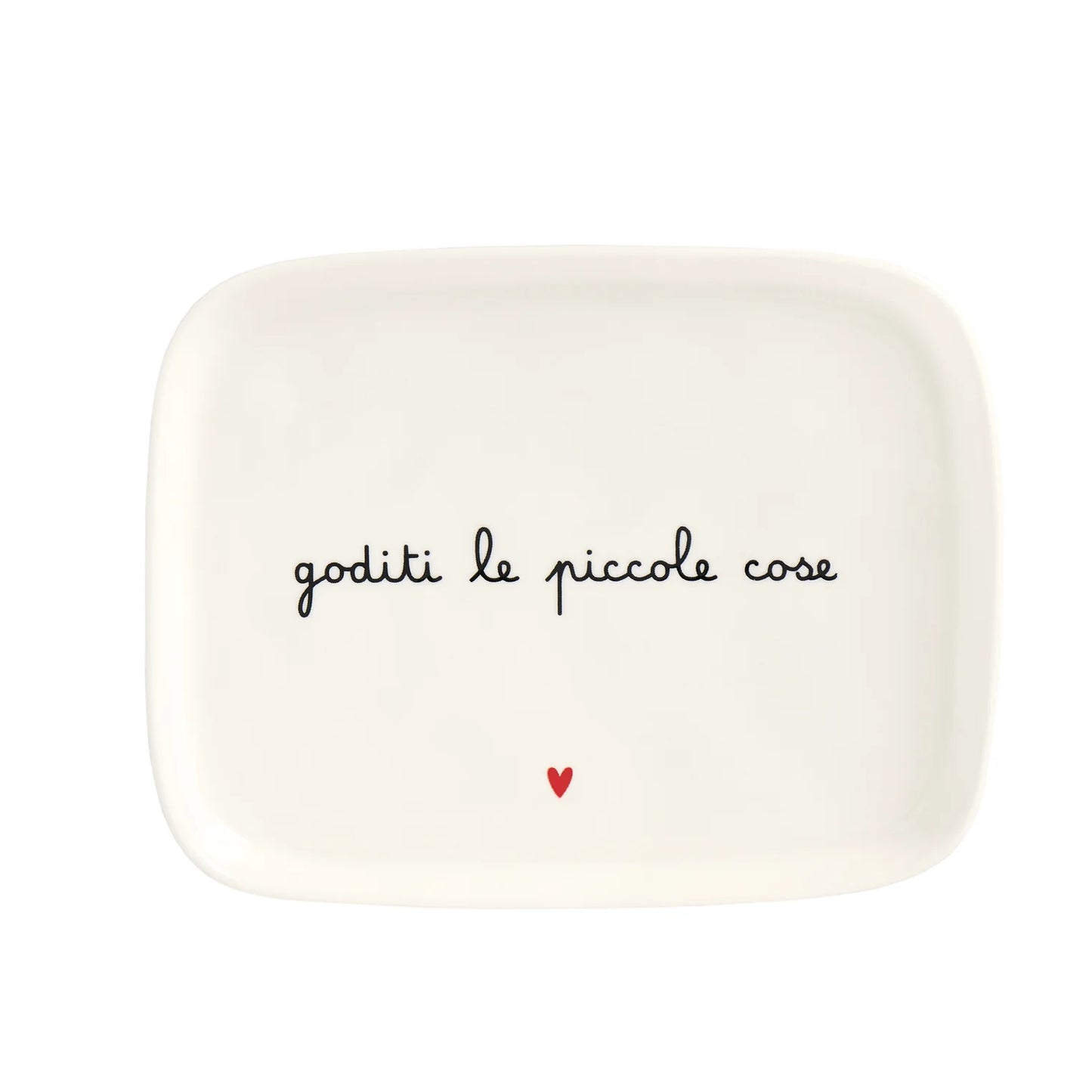 Piatto rettangolare Goditi le piccole cose