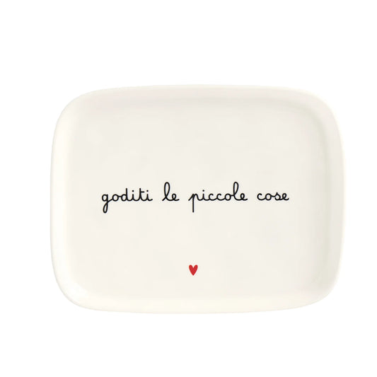 Piatto rettangolare Goditi le piccole cose