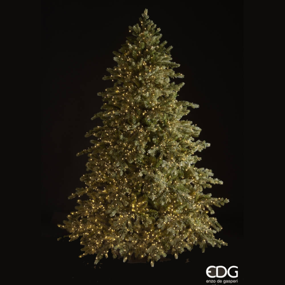 Albero di Natale Pino Argentato EDG con 5.000 MiniLED – H 240 cm