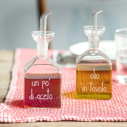 Set 2 Bottiglie Un pò di aceto - Olio in tavola 2x150ml