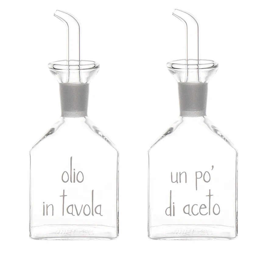 Set 2 Bottiglie Un pò di aceto - Olio in tavola 2x150ml