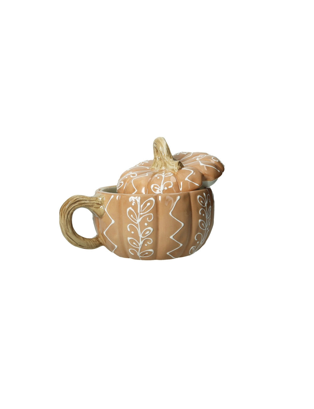 TAZZA ZUCCA ARANCIO CON COPERCHIO DOLOMITE