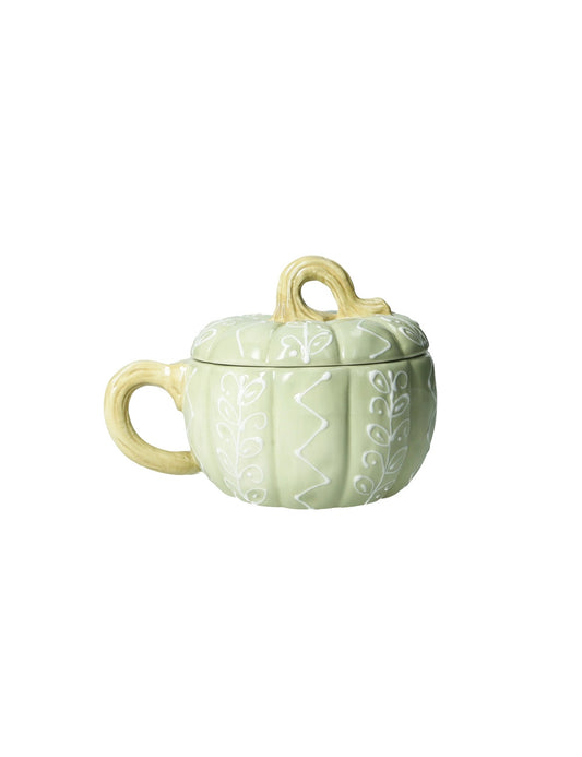 TAZZA ZUCCA VERDE CON COPERCHIO DOLOMITE