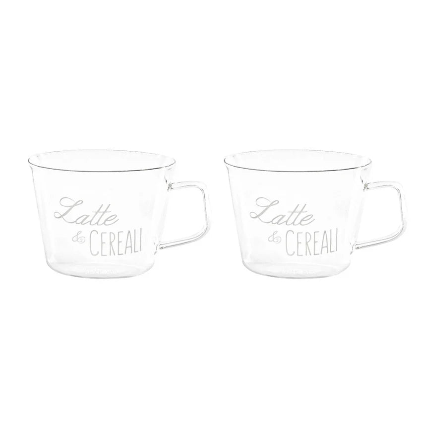 Set 2 tazze colazione Latte E Cereali