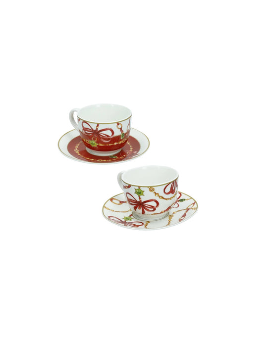 TAZZINA CAFFE' GIOCO DI LUCI SET 2 PZ NEW BONE CHINA