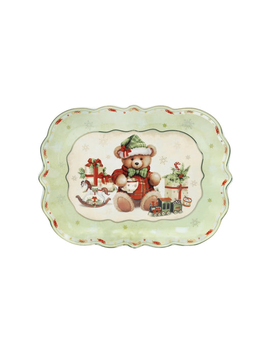 VASSOIO SMERLATO COCCOLE PORCELLANA