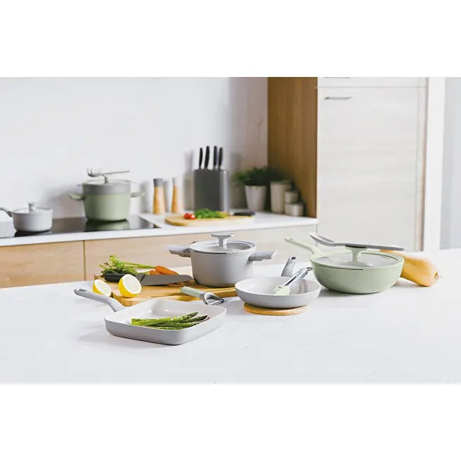 Set Posate Da Viaggio Berghoff Leo - 3 Pezzi In Acciaio Inox Con Custodia In Silicone Grigio - Lavabile In Lavastoviglie