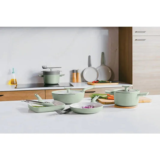 Casseruola antiaderente con coperchio Balance Sage 24x11,50cm