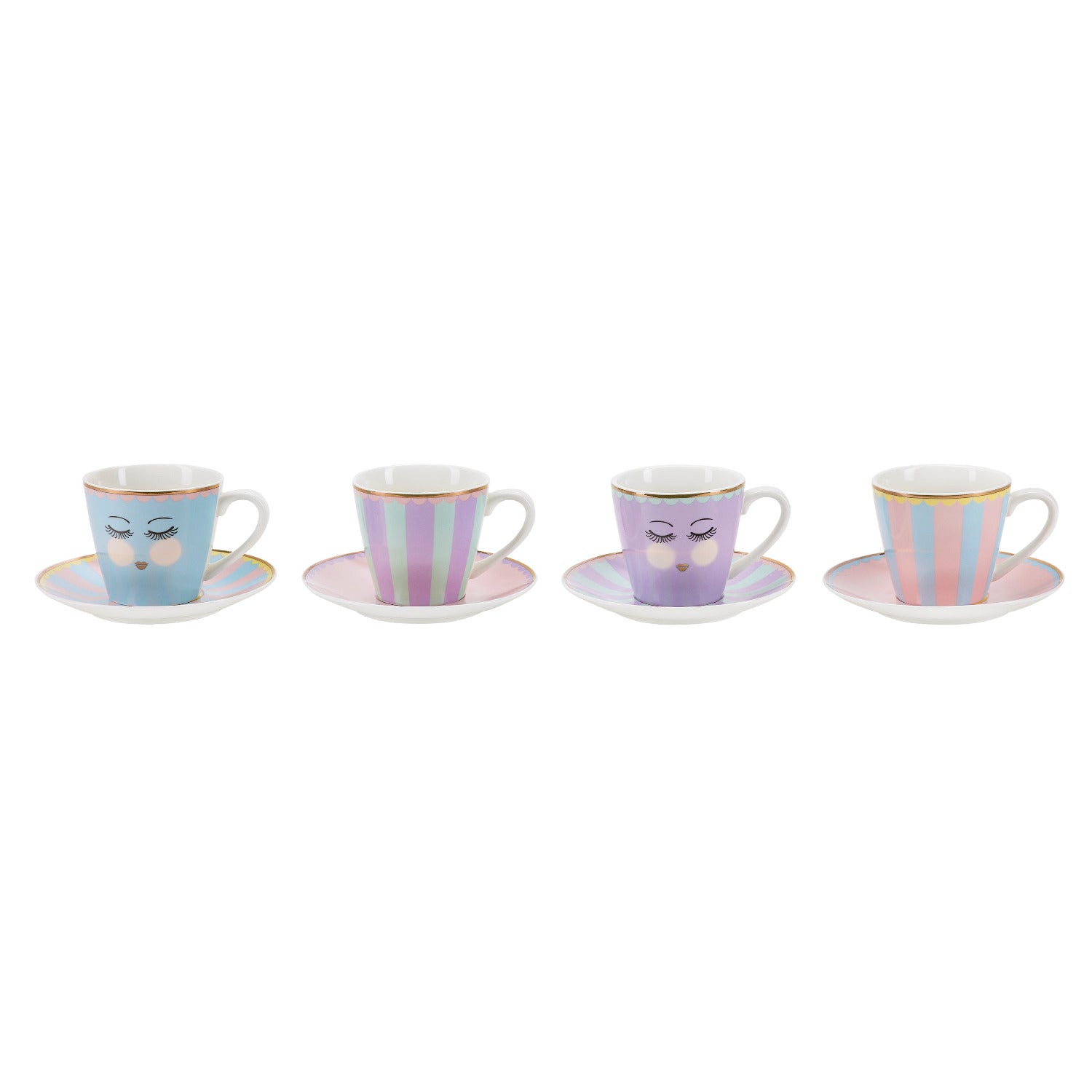 Set 4 Tazzine da Caffè con Piattino – De Vita Maison