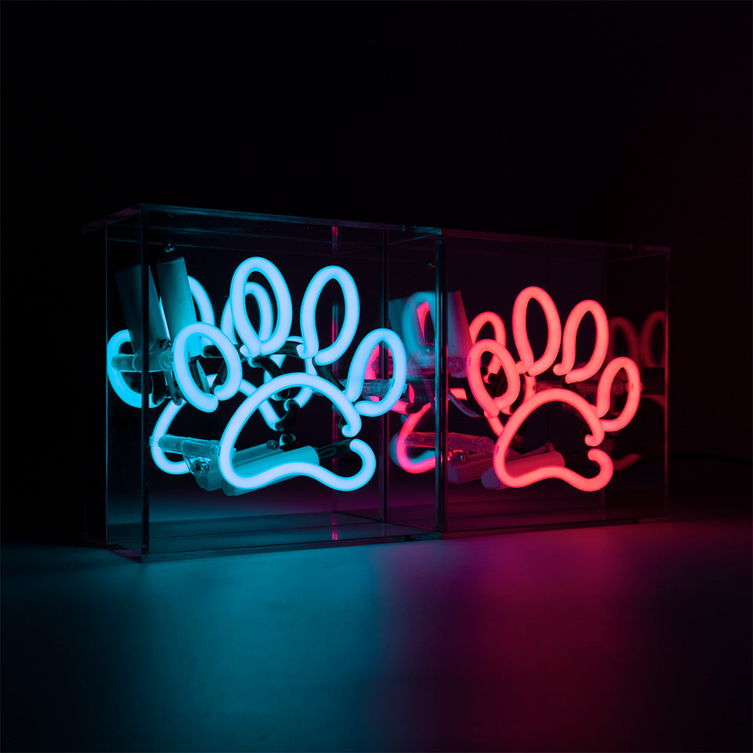 'Paw Mini' Glass Neon