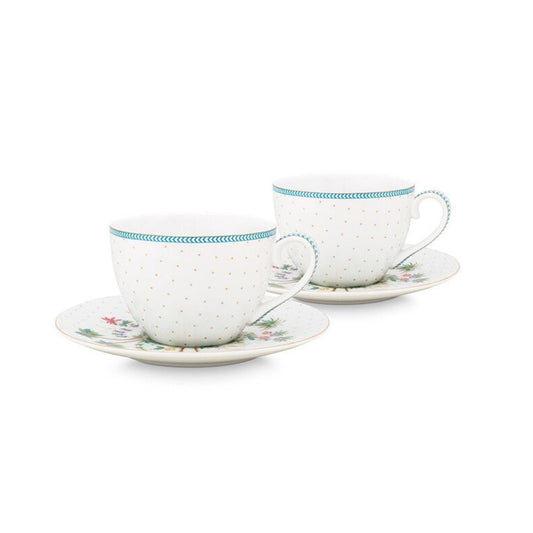 Coppia di Tazze da The con Piattino Jolie Dots